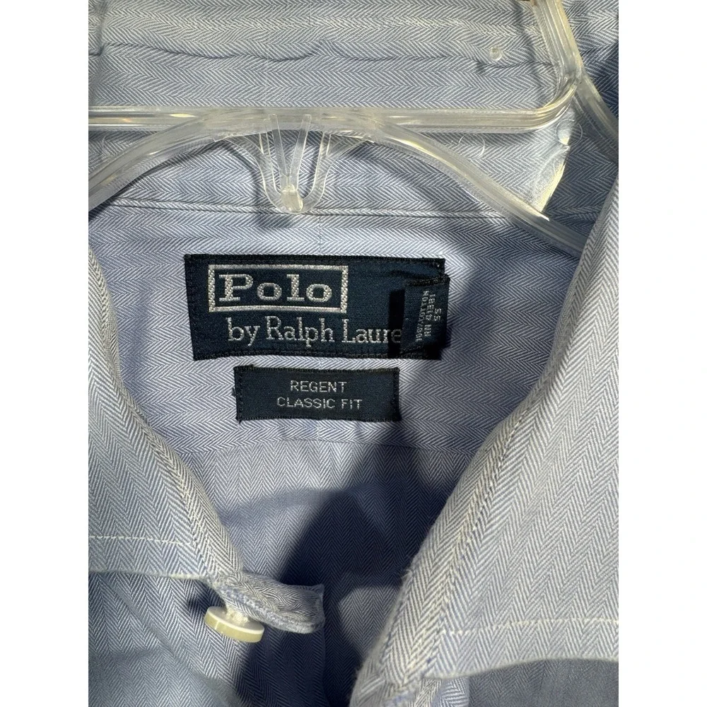 Polo Ralph Lauren Regent Classic Fit Men's 16.5 32/33 Light Blue‎ Long Sleeve